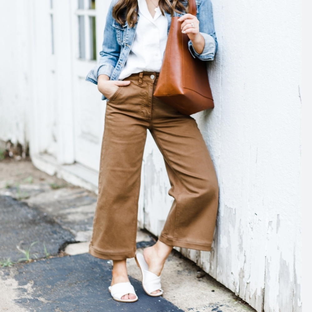 Everlane Brown Wide Leg Pants